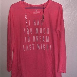 Victoria’s Secret long sleeve sleep shirt.